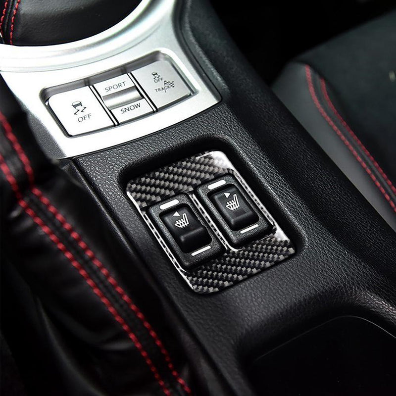For Subaru BRZ 86 2013-2017 Carbon Fiber Seat Heating Button Frame Cover Trim