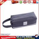 Large Capacity Pencil Case Bags Zipper Solid Stationery Box (Dark Grey) Newly