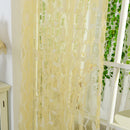 Chic Leaf Type Tulle Door Window Curtain Sheer Scarf Valances (Yellow)