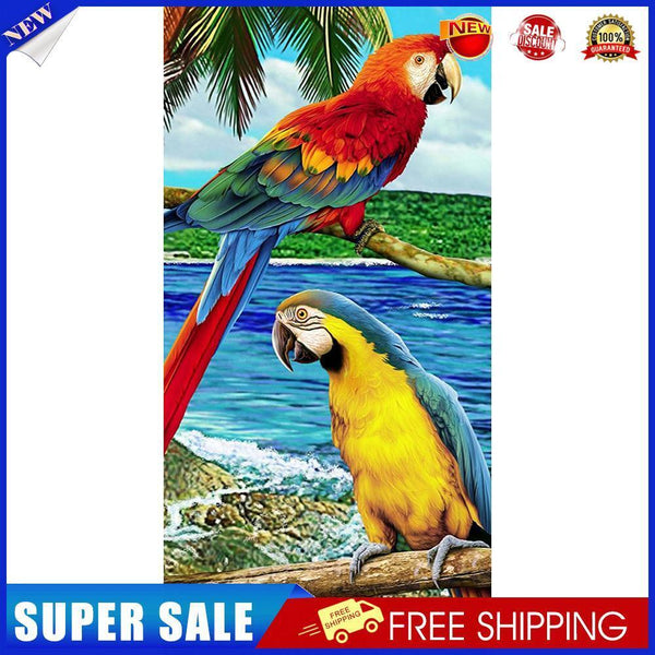 Paint By Numbers Kit DIY Parrot on Branch Colouring Oil Art Picture Craft
