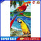 Paint By Numbers Kit DIY Parrot on Branch Colouring Oil Art Picture Craft