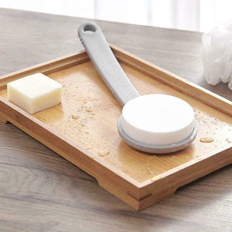 Long Handle Bath Sponge Back Scrubber Bathroom Body Shower Brush NEU K7P3