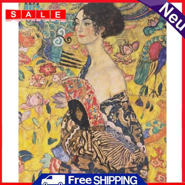 Female Art Frameless Picture Oil Paint By Numbers Hand Painted Picture for Home