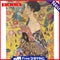 Female Art Frameless Picture Oil Paint By Numbers Hand Painted Picture for Home