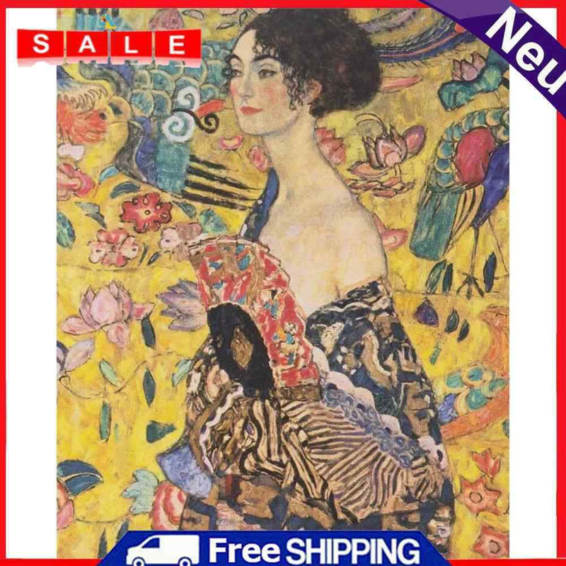 Female Art Frameless Picture Oil Paint By Numbers Hand Painted Picture for Home