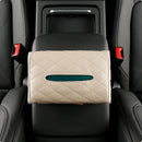 Universal Car Tissue Box Case Leather Auto Toilet Paper Holder Case (Beige)