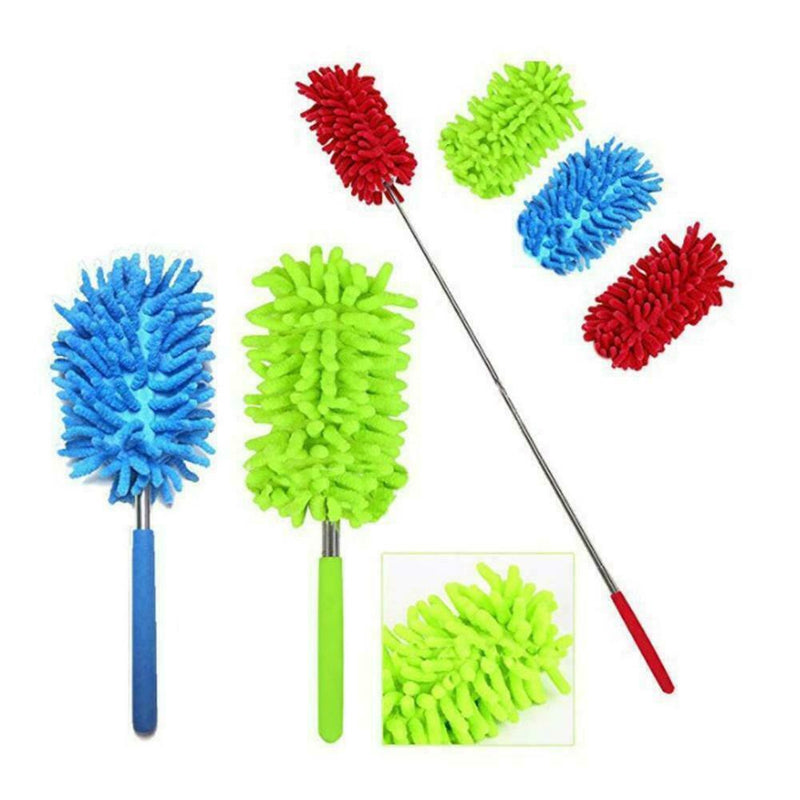 EXTENDABLE TELESCOPIC MICROFIBRE FEATHER DUSTER CLEANING EXTENDING BRUSH. L6Z4