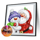 5D DIY Full Drill Round Shape Snowman Rhinestone Diamond Drawing for Bedroo