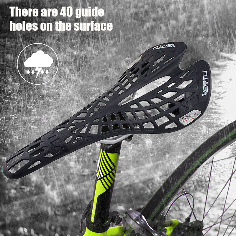 ABS Plastic Bike Cushion Lightweight Cycling Seat Bicycle Saddle (Black)