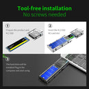 M2 SSD Case M.2 to USB3.0 Gen 1 SATA NGFF Hard Disk Enclosure Box(Blue)