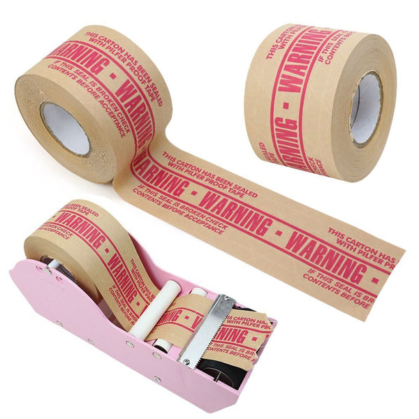 Water Kraft Paper Logistics Adhesive Carton Sealing Package Tape Warning Tape