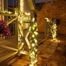 LED Green Leaf Rattan Xmas Garden Decor Ivy String Lights Outdoor Lamp