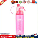 Plastic Spray Cool Summer Sport Water Bottle Portable Drink Kettle (Pink) Newly
