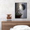 Hand Painted on Canvas DIY Girl Moon Oil Paint By Numbers Drawing Kit Craft