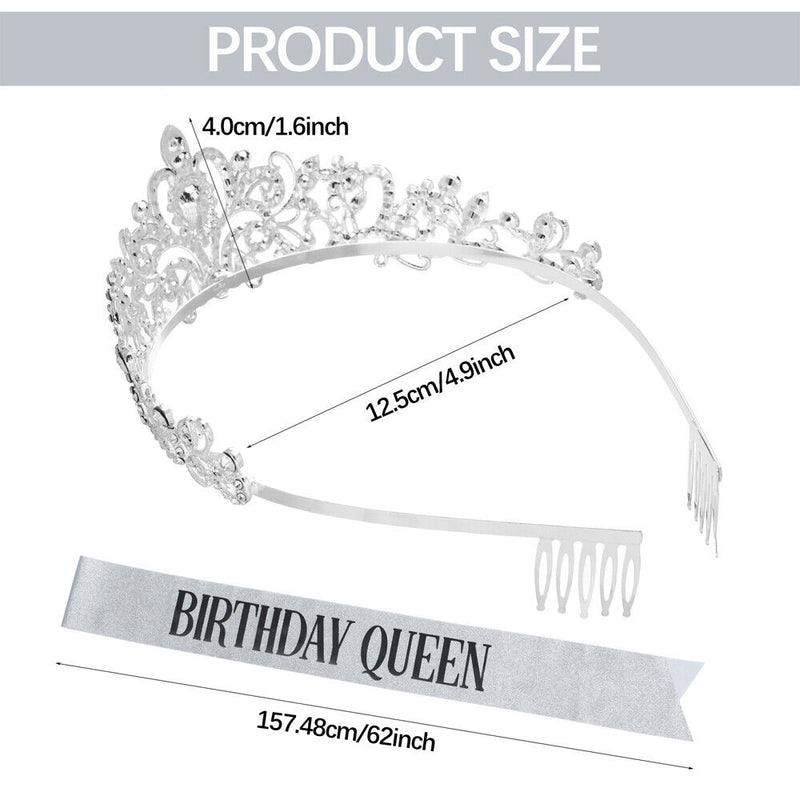 Wedding Handmade Party Supplies Birthday Sash Rhinestone Tiara Birthday Crown