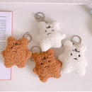 Cute Gift Girl Decoration Bag Plush Bear Keychain Key Ring