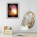 5D Diamond Painting Kit DIY Cross on Hill Full Round Drill Mosaic Pictures