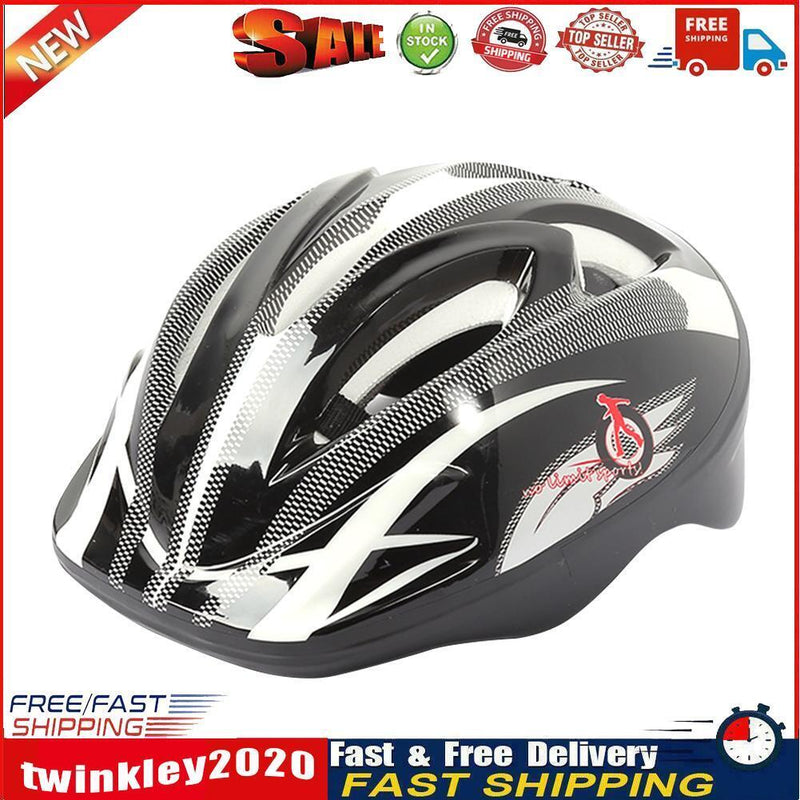 Childrens Riding Helmet Anti Drop Cartoon Sports Bicycle Helmet (Black) Newly