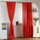 Solid Color Satin Door Window Curtain Room Balcony Half Shading Drape Curta