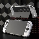 Crystal Clear Anti-Scratch Case for NS OLED Transparent Flip Skin (White) Newly