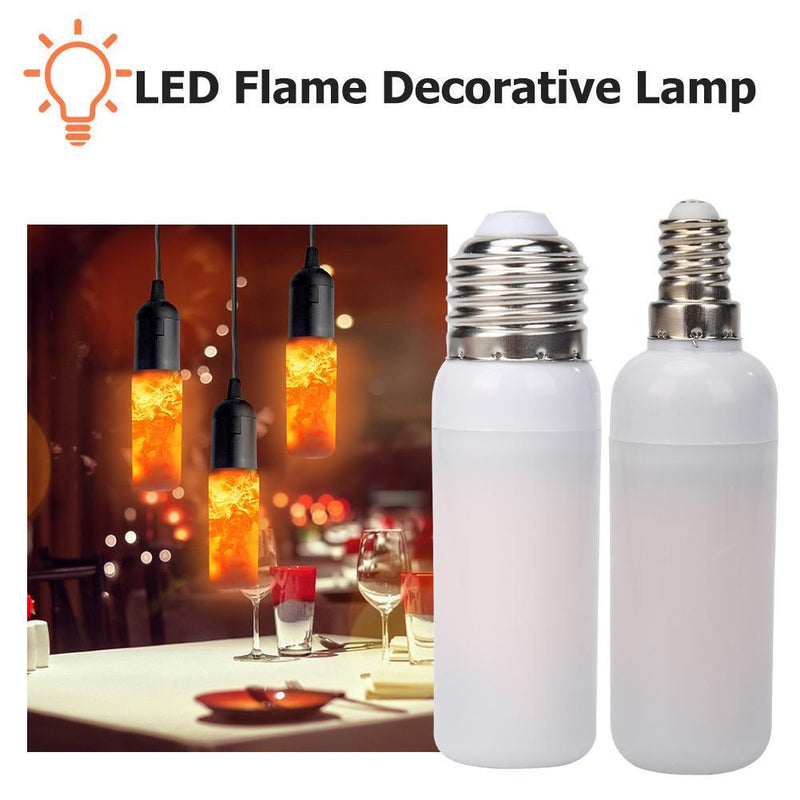 4pcsE27 7W LED Flame Effect Fire Light Bulb Flickering Emulation Decor Lamp