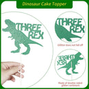 Dinosaur Theme 3 Years Old Cake Toppers Cake Decor Sparkling Three Rex Dinosaur