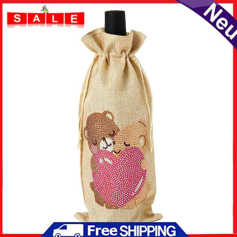 Diamond Mosaic Special Shape Drill 5D DIY Bottle Cloth Gift Bag Desk Decoration