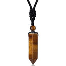 Hexagonal Cylindrical Crystal Necklace Stone Pendant Healing Stone Pendant