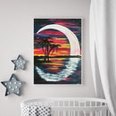 5D DIY Full Drill Diamond Painting Moon Cross Stitch Mosaic Kit Home Wall Arts