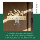 Wall Mounted Wood Key Holder 5 Hooks Organizer Entrance Door Hanging Rack Newly