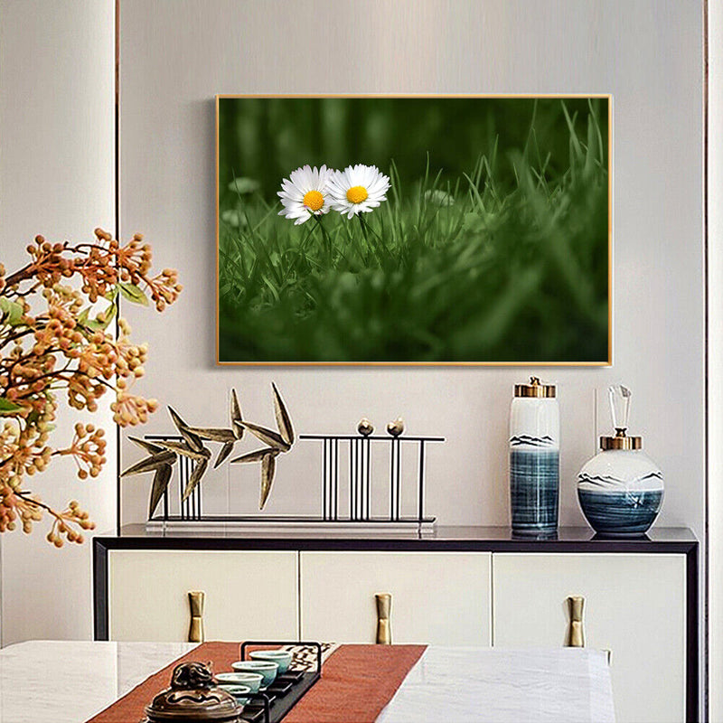 Painting By Numbers Oil Picture Artwork DIY Hand Painted Canvas Meadow Daisy Kit
