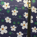 Floral Print Oxford Cloth Bible Cover Zipper Travel Waterproof Makeup Organizer