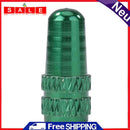 Aluminum Alloy Bike Tire Gas Nozzle Valve Cap Cycling Dust Cover (Green)