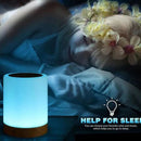 LED Colorful Touch Control Night Light Dimmable USB Rechargeable RGB Table Lamp