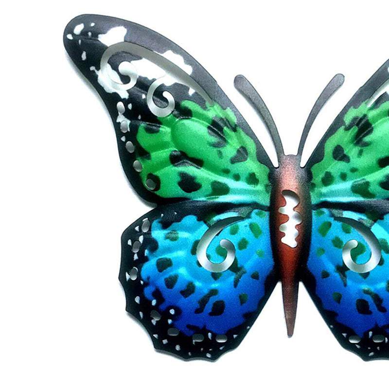 16.5cm Metal Wrought Iron Sculptures Butterfly Garden Wall Hang Butterfly Decor