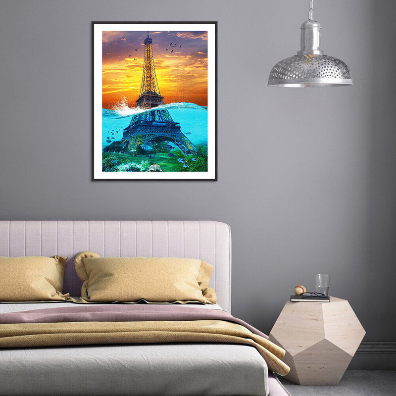 5D Tower Mosaic Diamond Painting Drawing Full Round Drill DIY Art Handcraft Kit