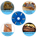 2x 6 Teeth Wood Carving Disc Angle Grinding Polishing Wheel Rotary Abrasive Disc