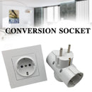EU/DE Plug Triple Plug Protective Contact Multiple Plug Power Adapter~