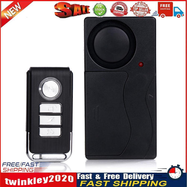 Wireless Remote Control Bicycle Alarm Motorcycle Vibration Warning Sensor Newly