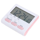 Multi-function Electric LCD Digital Kitchen Timer Alarm Count Clock(Pink)