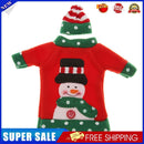 Christmas Wine Bottle Cover Champagne Bottle Decorative Hat Set (Snowman)