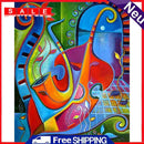 Musical Instrument Oil Paint By Numbers Drawing DIY Coloring Picture for Adults
