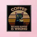 Full Cross Stitch 11CT Coffee Cat Stamped Embroidery DIY Needlework Handmade Kit