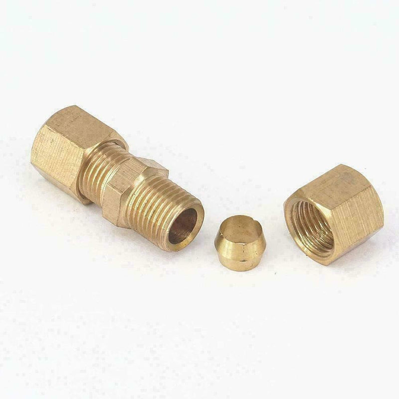 Brass Compression Fitting Straight Union Connector M7G3 *3/16"OD 3/16" OD P6T2