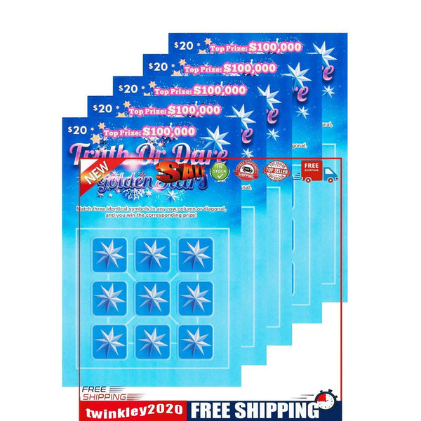 Party Game Tickets & Scratch Off Cards Game 5pcs Truth or Dare Game Cards