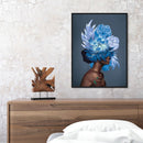 DIY Paint By Number Kit Frameless Girl with Flowers Handpainted Canvas Art Decor