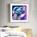 Oil Paint By Numbers Picture DIY Painting Dolphin Animal Nature House Decor Kit