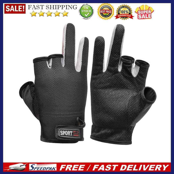 Fishing Gloves Men Women Outdoor Running Sports Anti-slip Fish Sunscreen Mitt