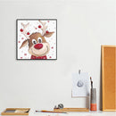 20X20cm Oil Paint By Numbers Christmas Elk Frameless Picture Crafts Home De