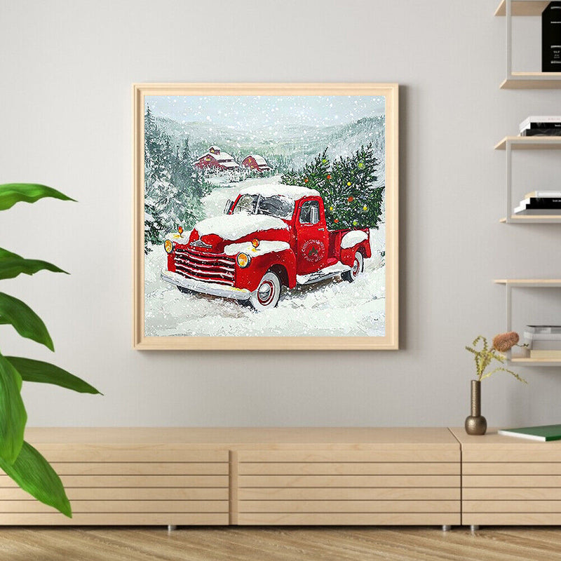 5D Red Car Diamond Painting Kit Round Drill Rhinestone Picture Craft for Gifts
